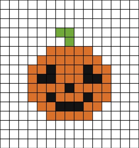 A small pixel art template of a carved, cut-out Pumpkin. Pumpkin Pixel Art, Pixel Art Halloween, Crochet Pictures, Graph Art, Square Drawing, Graph Paper Drawings, Easy Pixel Art, Carved Pumpkin, Pixel Art Templates