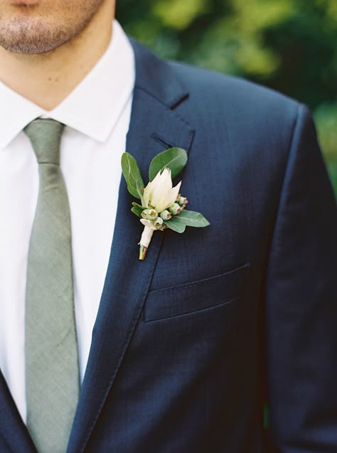 Sage Green Wedding Theme, Sage Green Tie, Navy Suit Wedding, Botanical Wedding Inspiration, Costume Bleu, Green Themed Wedding, Korean Summer, Sage Wedding, Wedding Sparrow