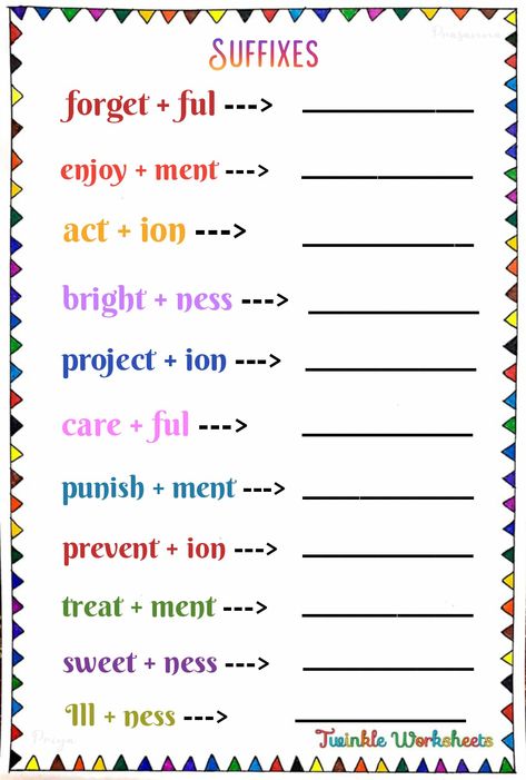 Suffixes Worksheets 1st Grade, Prefixes And Suffixes Worksheets Grade 4, Suffixes Worksheets, English Grammar For Kids, English Stories For Kids, Multisyllabic Words, Grammar For Kids, Classroom Anchor Charts, Easy English