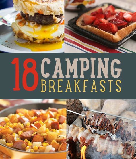 Camping Brunch Ideas, Camping Breakfasts, Camp Breakfast, Filling Breakfast Recipes, Hearty Breakfast Recipes, Campfire Meals, Campfire Breakfast, Camping Illustration, Recipes Brunch