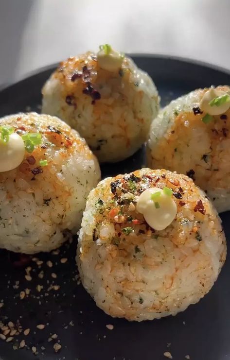 Air Fried Tuna Rice Balls by soyoungpapiccio | Quick & Easy Recipe | The Feedfeed Rice And Tuna Balls, Japanese Tuna Rice Balls, Tuna And Rice Balls, Fried Rice Balls Recipe, Air Fry Fish, Tuna Balls Recipe, Tuna Rice Balls, Tuna Fried Rice, Fried Tuna