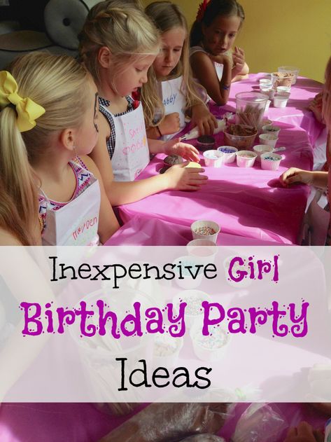 Here are cheap girl Birthday Party ideas that your kids will love but won't break the bank. Cake decorating parties are fun! Bank Cake, Girl Birthday Party Crafts, Cheap Birthday Ideas, Inexpensive Birthday Party Ideas, Girl Birthday Party Ideas, Girls Birthday Party Games, Cheap Birthday Party, Lila Party, 6th Birthday Girls