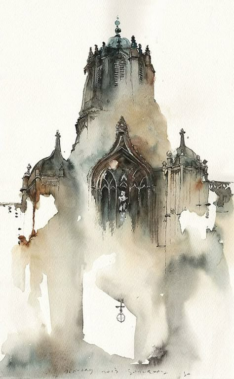 Tom Gates, Oxford, UK Sunga Park, Watercolor Architecture, Seni Cat Air, Art Aquarelle, 수채화 그림, Lukisan Cat Air, Ink Drawings, Art Et Illustration, Korean Artist