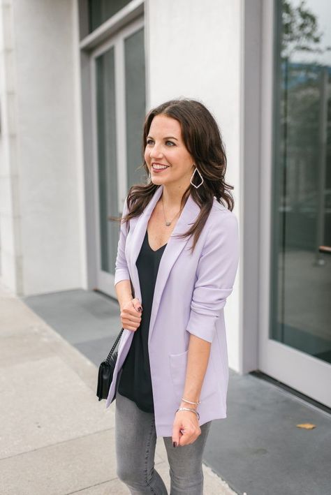 Light Purple Blazer Outfit, Retail Interview Outfit, Lavender Blazer Outfit, Purple Blazer Outfit, Lavender Blazer, Blazer Outfit Ideas, Interview Outfit Men, Lilac Blazer, Neon Prom Dresses