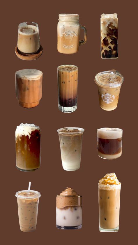 #coffee #coffeeaesthetic #coffeelover #coffeeshop #brownaesthetic #wallpaper Coffee Cute Wallpaper, Christmas Cafe Drinks, Coffee Menu Aesthetic, Ice Coffee Wallpaper, Coffee Drinks Aesthetic, Coffeeshop Ideas, Coffee Shop Wallpaper, Coffee Whip, Cafe Beverage