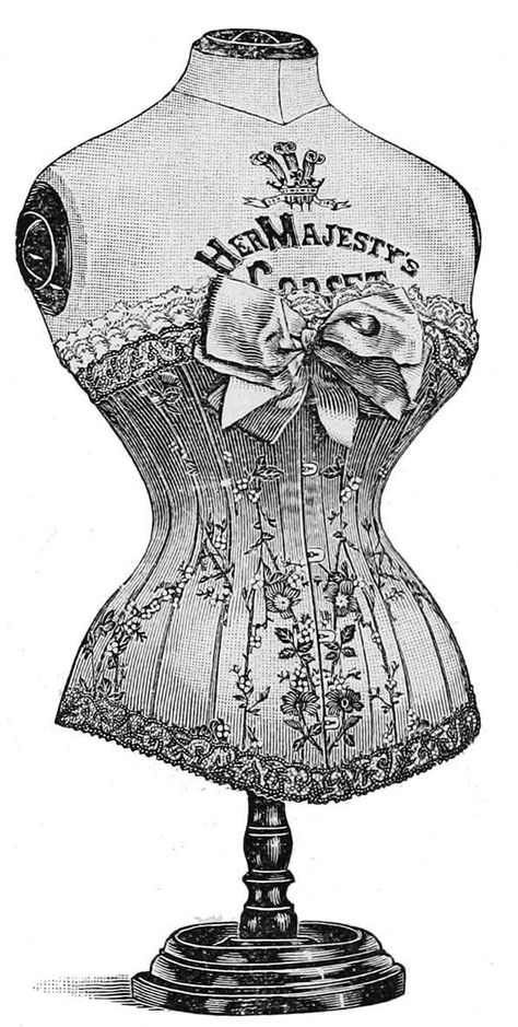 Victorian Fashion Women, Victorian Corset, Images Vintage, Clip Art Vintage, Victorian Women, Victorian Art, Old Fashion, Antique Photos, Vintage Labels