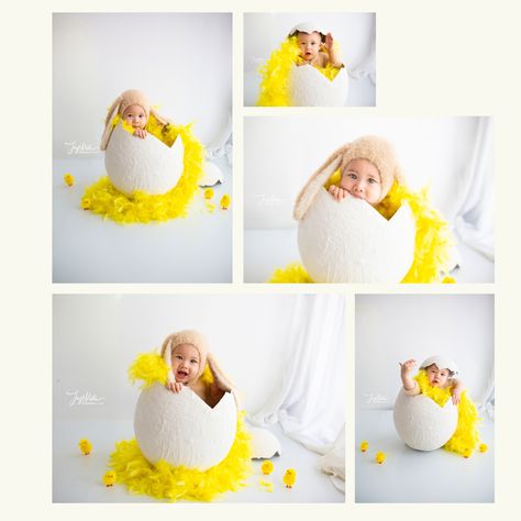 Diy Photo Shoot Props, Diy Baby Easter Photoshoot, Easter Studio Photoshoot, Easter Egg Photoshoot, Easter Infant Photos, Easter Photo Props Diy, Easter Studio Photography, Baby First Easter Pictures, Easter Photoshoot Ideas Kids