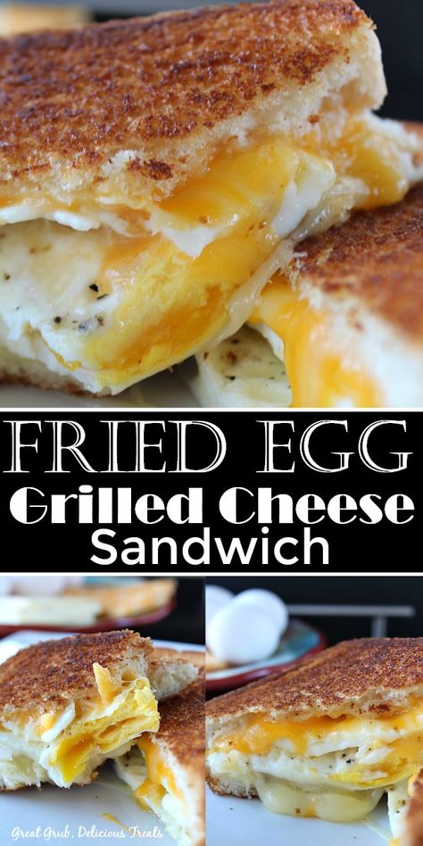 Fried Egg Grilled Cheese Sandwich is the perfect breakfast recipe with two fried eggs, two pieces of cheese and grilled to perfection. Telur Goreng, Resep Sandwich, Fried Egg Sandwich, Egg Grill, Breakfast Cheese, Menu Sarapan Sehat, Best Sandwich Recipes, Sandwich Bar, Gourmet Sandwiches