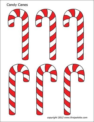 Candy Cane Template, Candy Cane Coloring Page, Printable Christmas Ornaments, Gingerbread Theme, Candy Cane Crafts, Candy Cane Decorations, Free Printable Templates, Christmas Tree Template, Fun Christmas Activities