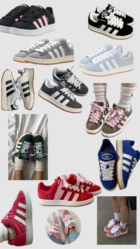 School Wishlist, Pretty Sneakers, Adidas Campus 00s, Hello Kitty Shoes, Trendy Shoes Sneakers, Teen Outfits, Ugly Shoes, Cute Nike Shoes, Fresh Shoes