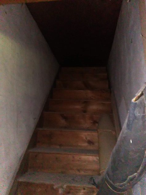 Creepy Basement Stairs, Creepy Stairs, Creepy Attic, Book Staircase, Bathroom Attic, Freida Mcfadden, Aesthetic Tv, Attic Library, 2023 Books