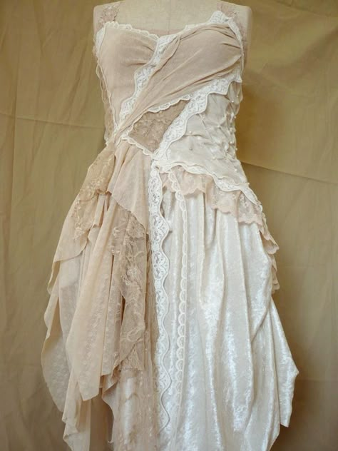 Victorian Vintage Dress by Zollection Custom order | Etsy White Ripped Dress, Ripped White Dress, Ripped Dress Aesthetic, Dirty White Dress, Bridesmaid Dresses Vintage, Torn Dress, Victorian Style Wedding Dress, Cream Bridesmaid Dresses, Ripped Dress