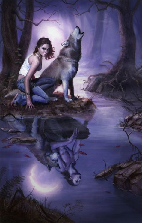 Call of the Hunt Picture Patricia Briggs, Wolves And Women, Fantasy Wolf, Heroic Fantasy, Werewolf Art, Vampires And Werewolves, She Wolf, Wolf Love, Wolf Pictures