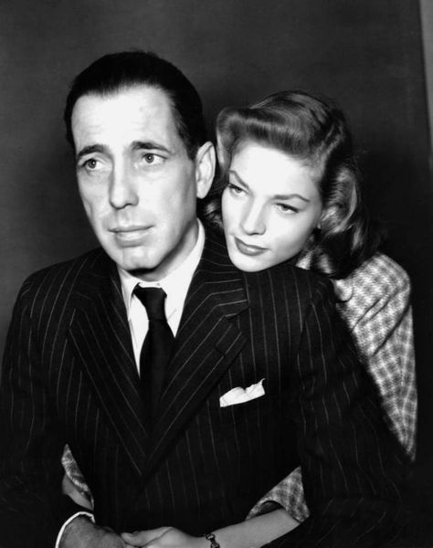 Humphrey Bogart and Lauren Bacall Bogie And Bacall, Bogart And Bacall, Hollywood Couples, Classic Movie Stars, Lauren Bacall, Humphrey Bogart, Old Hollywood Stars, Hollywood Icons, Famous Couples