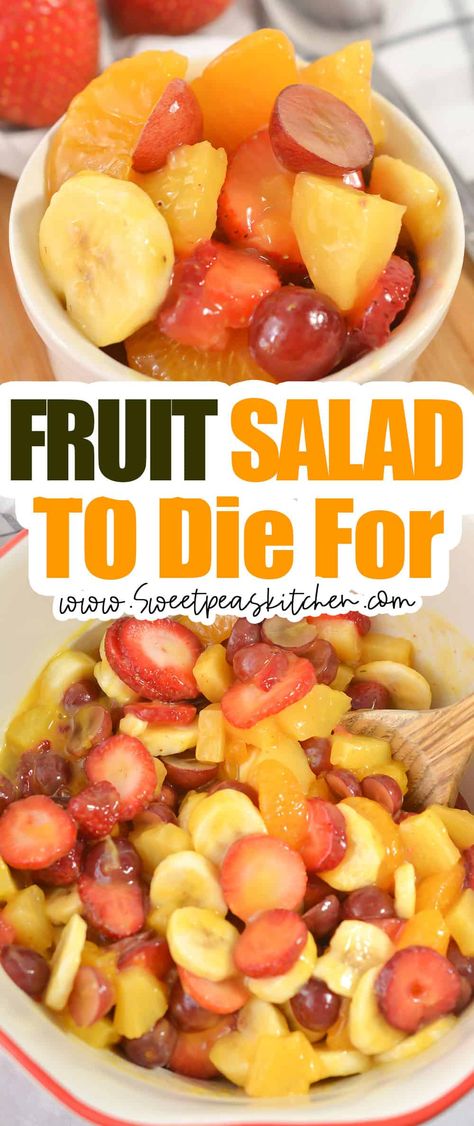 Fruit Salad to Die For Homemade Fruit Salad, Fruit Salad With Pudding, Easy Fruit Salad Recipes, Best Fruit Salad, Fruit Salad Easy, Summer Salads With Fruit, Fresh Salad Recipes, Fresh Fruit Salad, Best Salad Recipes