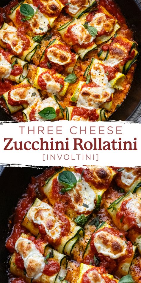 Zucchini Roll Ups Vegetarian, Zucchini Roll Up Bake, Rolled Zucchini Lasagna, Zucchini And Marinara Recipes, Vegetarian Zucchini Recipes Dinners, Cheesy Zucchini Roll Ups, Summer Vegitaren Recipes Dinner, Zucchini Stuffed Shells, Zucchini Roll Bake