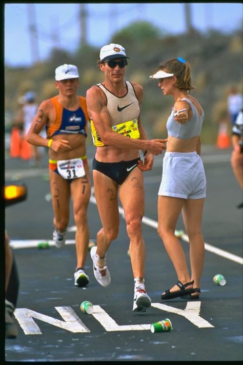 Repost Christophe CROZES (Facebook).  Thomas Hellriegel and Mark Allen at 1995 Hawaii Ironman World Championship.   Thomas Hellriegel et Mark Allen sur l'Ironman d'Hawaï en 1995.  Source: Mark Allen Coaching  INFO https://m.facebook.com/public/Christophe-Croze    #Christophecrozes #imtrinews #ironmantri #wearetriathlon #imkona Ironman World Championship, World Championship, Triathlon, Iron Man, Hawaii, Coaching, Swimming, Running