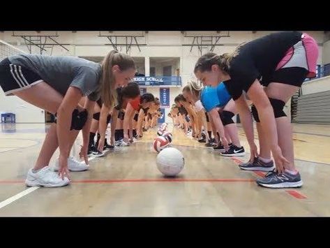 Basketball Basics, Team Bonding Games, Volleyball Drills For Beginners, Volleyball Warm Ups, Volleyball Team Bonding, Volleyball Conditioning, Volleyball Tryouts, Youth Volleyball, Volleyball Camp