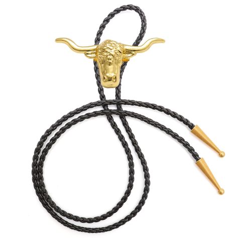 PRICES MAY VARY. 🏆WENTUR Bolo Tie - The Name Guarantees Quality 🚀WENTUR's 3D Cow Skull design bolo tie is made of antique zinc alloy with genuine leather, designed for long-term use to highlight your individuality and temperament. 🌟The total length of the leather for this western bolo tie is approx 41 Inches and the bolo tie's 3D Pendant size is 2.2*1.0 Inches. Adjustable to fit any neck size. 💖Each of our bolo ties was wrapped carefully in a gorgeous gift bag. It is a thoughtful gift for fa Cow Skull Design, Bolo Tie Men, Western Costume, Western Bolo Tie, 3d Pendant, Western Costumes, Tie For Women, Western Accessories, Bolo Ties