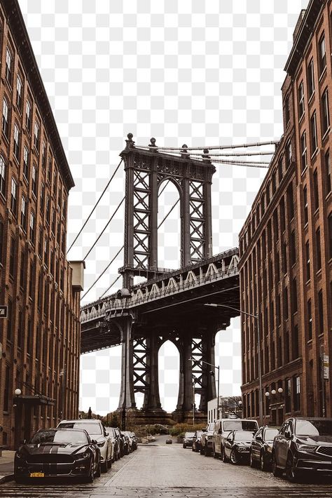 Brooklyn Bridge Silhouette, City Background For Editing, Background Design For Editing, New York Graphic Design, Backgrounds For Editing, Building Png, Sticker Transparent Background, Collage Png, Brooklyn City