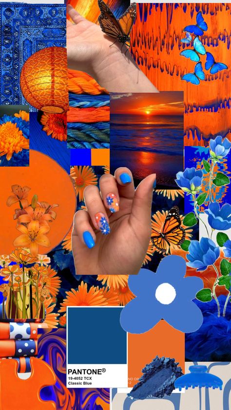 @Spunky_Kong I made a shuffle based on nails ￼💙🧡 Blue And Orange, Create Collage, New Wave, Creative Play, Color Combos, Connect With People, Your Aesthetic, Creative Energy, Navy Blue