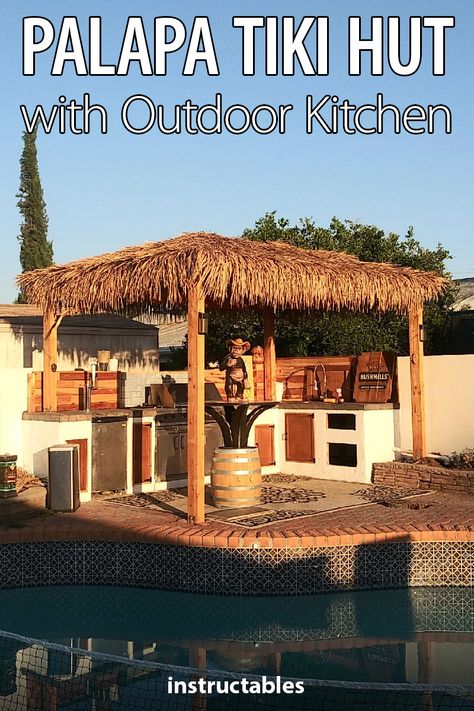 Tiki Hut Ideas Backyards, Backyard Tiki Hut, Outdoor Tiki Bar Ideas Backyards, Tiki Hut Backyard, Diy Tiki Hut, Tiki Hut Bar, Tiki Backyard, Coastal Backyard, Hut Ideas