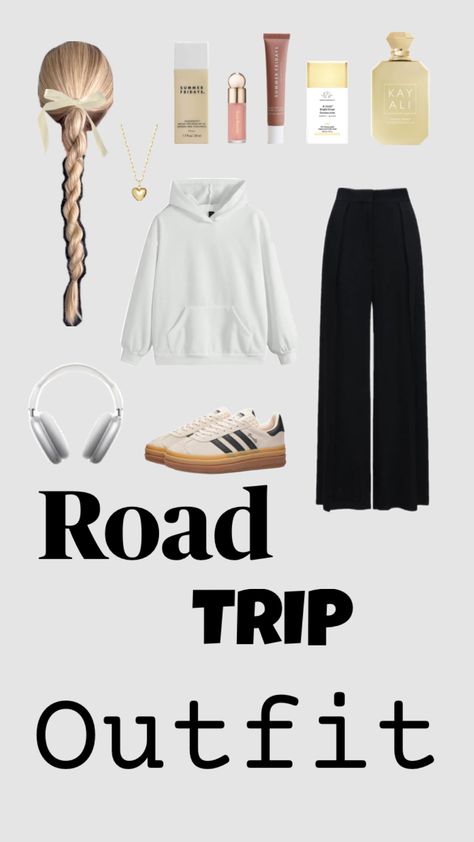 Road trip outfit #inspo #comfy #cute #thatgirl Road Trip Aesthetic Outfit, Comfy Road Trip Outfit, Outfit Inspo Comfy, Road Trip Outfit, Trip Outfit, Trip Outfits, Road Trip Fun, Autumn Summer, Aesthetic Clothes