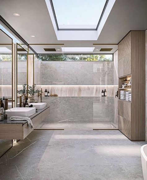 Modern Master Bath, Bathrooms Luxury, Ideas Baños, Luxury Bathroom Master Baths, Modern Luxury Bathroom, Luxury Master Bathrooms, Large Bathroom, Master Ensuite, Bathroom Design Decor