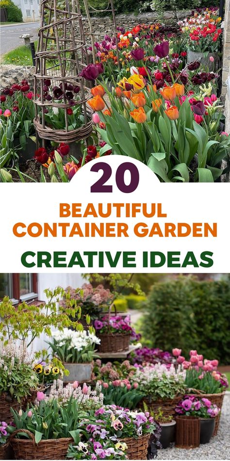 Create a gorgeous oasis right on your patio or balcony by setting up a lovely container garden. Combine different flowers, herbs, and veggies to craft a lively and efficient garden in small areas. Opt for containers of various shapes and sizes for visual appeal. Arrange them strategically to build a harmonious display. Think about incorporating trellises or vertical planters to make the most of the space. Garden Planting Ideas, Fall Vegetables To Plant, Lily Turf, Patio Container Gardening, Diy Container, Colorful Flowers Arrangements, Diy Container Gardening, Perennial Vegetables, Fall Vegetables