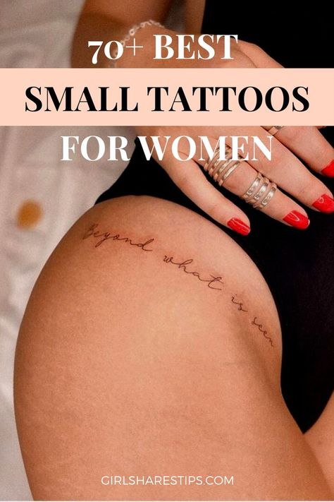 Simple Tiny Tattoos, Best Small Tattoos For Women, Dainty Tattoos For Women, Small Hidden Tattoos, Cute Small Tattoos For Women, Dainty Tattoos Small, Small Tattoos With Meaning Quotes, Unique Tattoos With Meaning, Small Name Tattoo