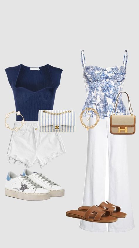 Check out gwergin27's Shuffles Coastal outfits! #vibes #coastal #outfitinspo #preppy #fyp #blue #summer Grandma Aesthetic Outfit, Coastal Outfits, Blue And White Outfits, Grandma Clothes, White Summer Outfits, Coastal Fashion, Beachy Outfits, European Summer Outfits, Preppy Summer Outfits