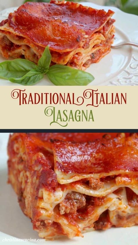 American Lasagna Recipe, Lasagna Recipe With Ricotta Beef, Authentic Lasagna Recipe, Authentic Italian Lasagna, Lasagna Recipe Easy, Recipe With Ricotta, Homemade Lasagna Recipes, Delicious Lasagna, Lasagna Recipe With Ricotta