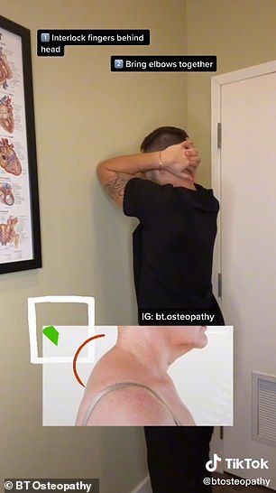 How get rid of a neck hump with this simple three-step exercise | Daily Mail Online Posture Correction Exercises, Neck And Shoulder Exercises, Neck Hump, Neck Exercises, Posture Exercises, Back Pain Remedies, Yoga Online, Step Workout, Back Pain Exercises