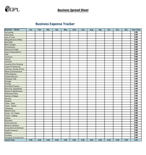 Business Monthly Expense Sheet, Small Business Spreadsheets Free, Small Business Spreadsheet Templates, Track Business Expenses, Small Business Expense Tracker Printable, Business Expense Categories, Business Expenses List, Excel Expense Spreadsheet, Business Forms Templates Free Printable