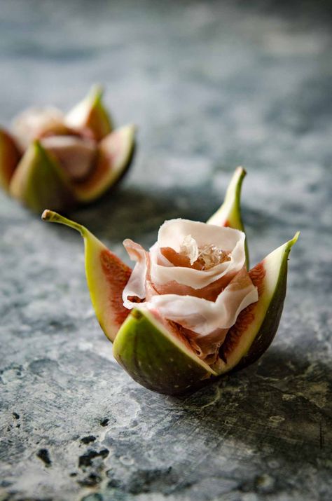 Figs And Prosciutto, Kanape Ideas, Canapé Ideas, Canapes Ideas, Fig And Prosciutto, Fig Prosciutto, Wedding Canapes, Recipe Development, Sophisticated Food