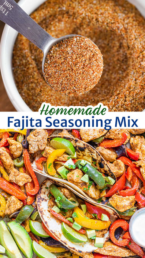 Are you tired of having to remember if you need to pick up packets of fajita seasoning? Then make your own! This easy homemade fajita seasoning recipe is made from spices you likely already have in your cabinet. Plus, you can customize it to match your flavor preferences. Fajitas Chicken Seasoning, Beef Fajita Seasoning Recipe, Faita Recipes Seasoning, Fajita Recipe Seasoning, Homemade Fajita Seasoning Recipe, Diy Fajita Seasoning Easy, Ortega Taco Seasoning Recipe, Fajita Seasoning Recipe Chicken, Fahijatas Seasoning Recipe