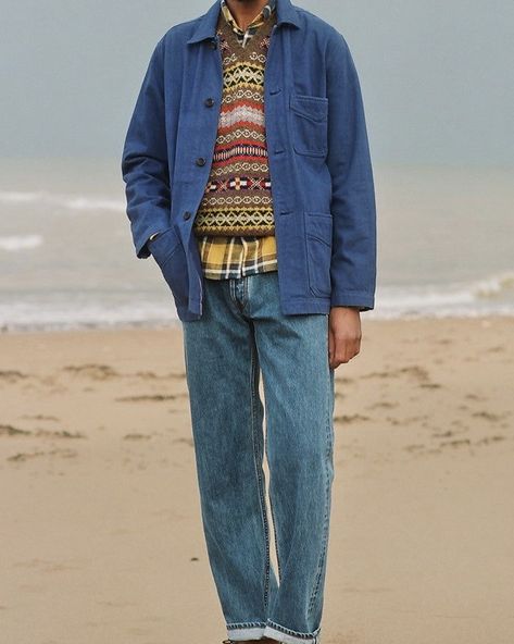 Dock Worker Style, Fisherman Outfit Men, Coastal Grandpa Outfits Men, Electric Grandpa Aesthetic, Coastal Grandfather, Men Fashion 70s, Grandpa Outfit Men, Eclectic Grandpa Fashion, Coastal Grandson