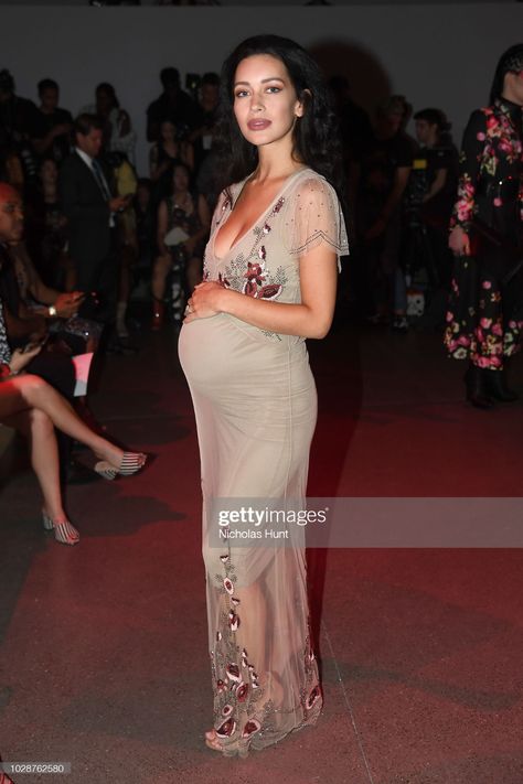 News Photo : Bethany Ciotola attends the Michael Costello show... Bethany Ciotola, Spring Studios, Michael Costello, Woman Suit Fashion, September 7, Suit Fashion, Maternity Fashion, New York Fashion Week, New York Fashion