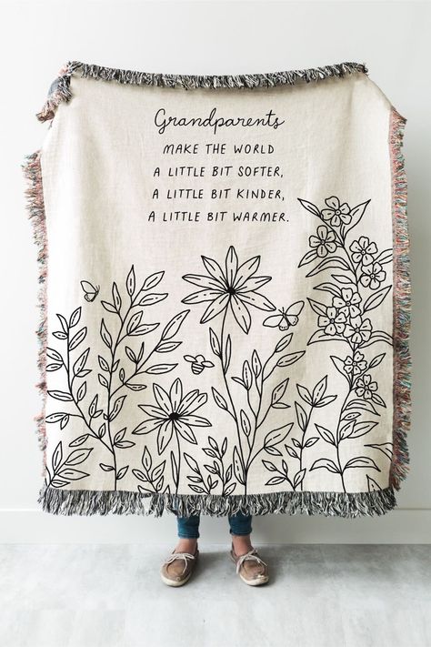 Personalized Christmas Blanket, Mom Memorial Gift, Homemade Christmas Presents For Grandparents, Grandparent Anniversary Gift, Parent Christmas Gifts From Adults, Sentimental Gifts For Grandparents, Christmas Ideas For Grandma, Etsy Christmas Gifts, Great Grandparent Gifts