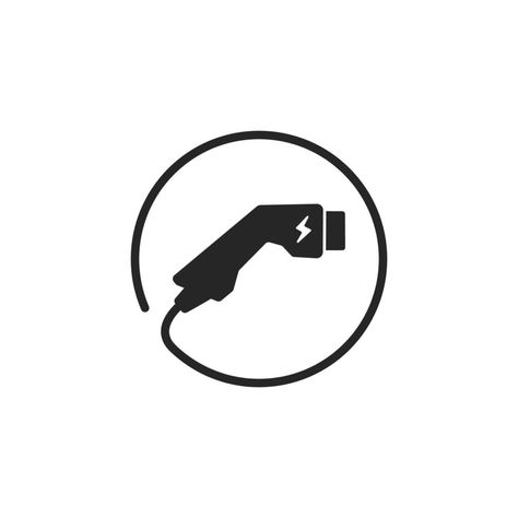 EV Charger connector icon, Electric car charging plug symbol. vector Car Symbols, Cartoon Body, Electric Car Charger, Electric Car Charging, Ev Chargers, Photo Wall Gallery, Car Icons, Ev Charging, Charging Car