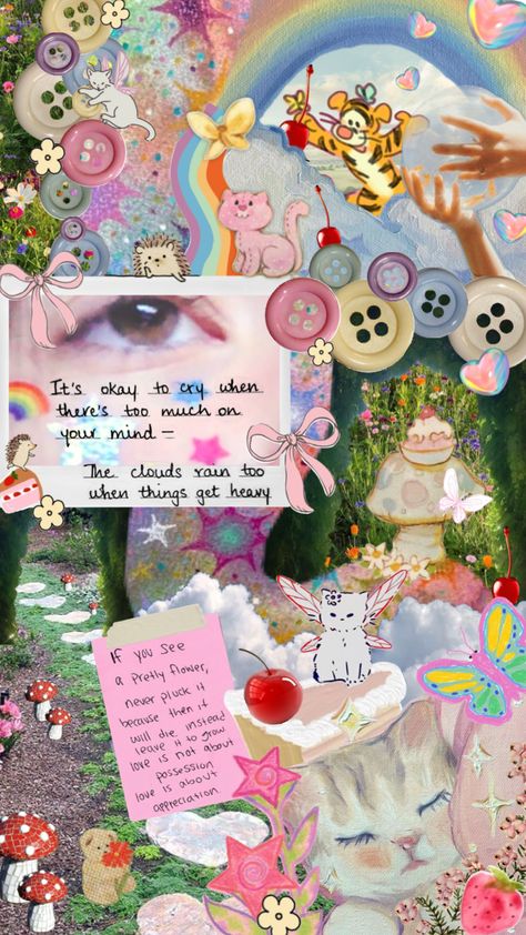 #dreamcore #kidcore #vibes #vintage #garden #cottagecoreaesthetic #aestheticshuffle #pastelaesthetic  #candyland Kidcore Wallpaper, Wallpaper Doodle, Instagram Wallpaper, Mood Board Design, Kawaii Wallpaper, Vintage Garden, Laptop Wallpaper, Cute Wallpaper Backgrounds, Phone Themes