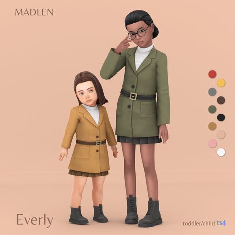 Everly Outfit | Madlen on Patreon The Sims 4 Bebes, Lotes The Sims 4, Sims 4 Toddler Clothes, Kids Maxi, Sims 4 Cc Kids Clothing, Sims Packs, Muebles Sims 4 Cc, Pelo Sims, Sims 4 Children