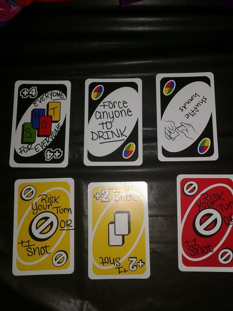 Drunk Uno Cards, Drinking Games Birthday Party, Blank Uno Cards Ideas, House Party Games Ideas, Friends Games Ideas, Uno Blank Wild Card Ideas, Uno Wild Card Ideas, Drinking Card Games Diy, Teen Games To Play At A Party