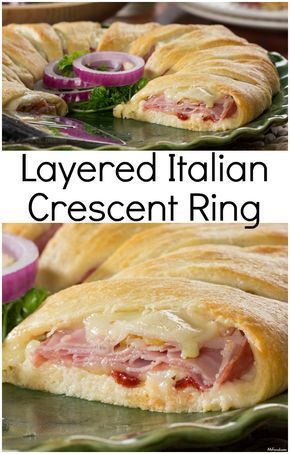 Cresent Ring, Italian Crescent Ring, Crescent Rings, Crescent Ring Recipes, Crescent Roll Recipes Dinner, Rough Puff, Savory Ham, Cold Cut, Crescent Recipes