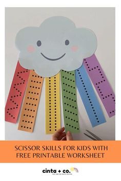 Here's a free printable worksheet to for kids to develop their scissor skills. It's super easy to put together and lots of fun to play. Scissor Skills Printables, Scissors Activities For Toddlers, Scissors Skills Activities, Scissor Activities For Toddlers, Activities For School, Cut Activities For Kids, Motoric Activities For Kids, Scissors Activities For Preschool, Scissors Worksheet