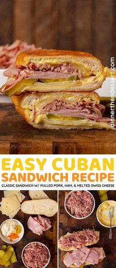 Sandwich Dinner Recipes, Easy Cuban Sandwich, Sandwich Recipes Dinner, Sandwich Dinner, Cuban Sandwich Recipe, Easy Sandwich, Pressed Sandwich, Creamy Mustard Sauce, Best Sandwich Recipes