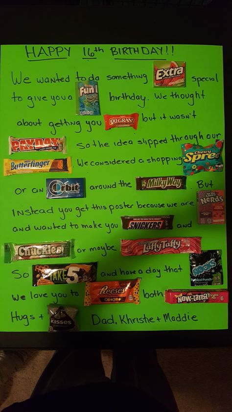 Candy Signs For Birthday, Candy Birthday Poster For Friend, Birthday Card With Candy Bars, 18th Birthday Candy Poster Ideas, Turning 30 Candy Poster, Birthday Board With Candy, 60th Candy Bar Poster, Candy Bar Posters For Birthday Girl, Sweet Sixteen Candy Poster