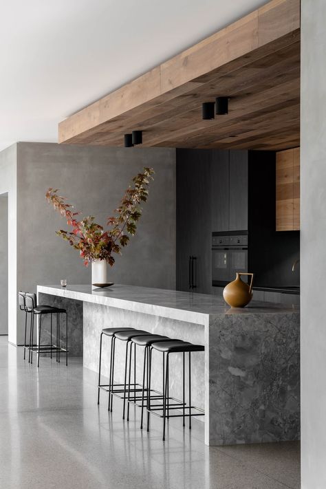 Concrete Interior Design, Bulthaup Kitchen, Model Dapur, Interior Dapur, Concrete Interiors, Australian Interior Design, Modern Kitchen Island, House Design Kitchen, Kitchen Room Design