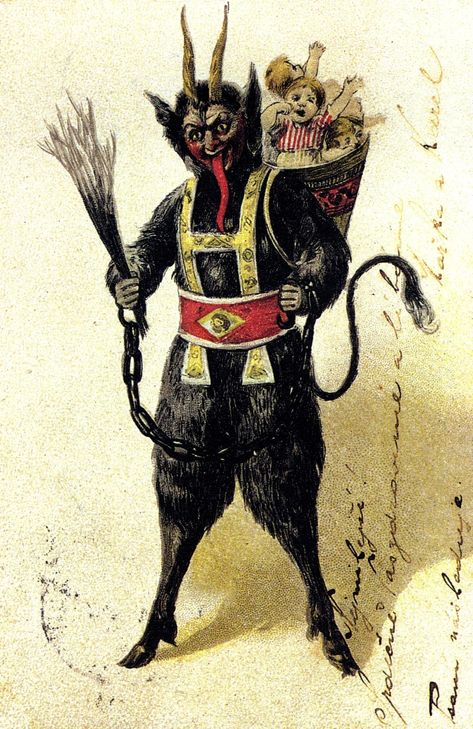 Krampus: the Nightmare of December #FolkloreThursday | Ronel the Mythmaker Viking Gifts, Viking Warriors, Creepy Christmas, Dark Christmas, Davy Jones, Music Artwork, Saint Nicholas, Old Postcards, Norse Mythology