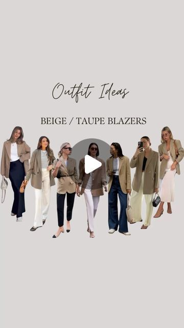 EStyle Expressions │ Style Alchemist  │ Outfit Ideas on Instagram: "7 fabulous ways to style Beige/Taupe Blazers this Summer! 🤎✨  Drop a comment for outfit details!   #summerfashion #blazers #taupe #beigeblazer #fashiontips #outfit #outfitinspiration #outfitinspo #outfitideas #ootd #stylingtips #styleinspiration #estyle #howtowear #waystowear #waystostyle #eternalstyle #estyleexpressions" Taupe Blazer Outfit, Alchemist Outfit, Taupe Blazer, Black Top Outfit, Tan Blazer, Beige Blazer, Blazer Outfits, Blazer Fashion, Outfit Details